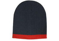 Two Tone Cable Knit Beanie Toque with Premium Dual Colors thumbnail 3 two tone cable knit beanie - toque - madhats.com.au