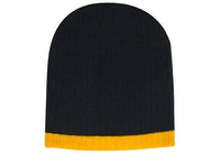 Two Tone Cable Knit Beanie Toque with Premium Dual Colors thumbnail 4 two tone cable knit beanie - toque - madhats.com.au