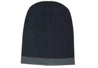 Two Tone Cable Knit Beanie Toque with Premium Dual Colors thumbnail 5 two tone cable knit beanie - toque - madhats.com.au