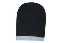 Two Tone Cable Knit Beanie Toque with Premium Dual Colors thumbnail 2 two tone cable knit beanie - toque - madhats.com.au