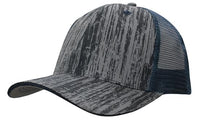 Structured 6-Panel Trucker Cap with Wood Print & Mesh Back thumbnail 4 wood printed with mesh back - madhats.com.au