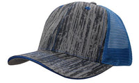 Structured 6-Panel Trucker Cap with Wood Print & Mesh Back thumbnail 2 wood printed with mesh back - madhats.com.au