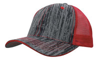 Structured 6-Panel Trucker Cap with Wood Print & Mesh Back thumbnail 3 wood printed with mesh back - madhats.com.au