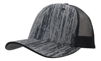 Structured 6-Panel Trucker Cap with Wood Print & Mesh Back thumbnail 1 wood printed with mesh back - madhats.com.au