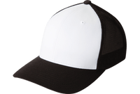 Yupoong Flexfit White Front Cotton Twill Mesh Cap thumbnail 2