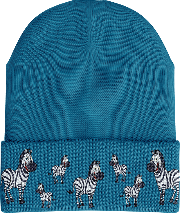 Ziva Zebra Beanie - madhats.com.au